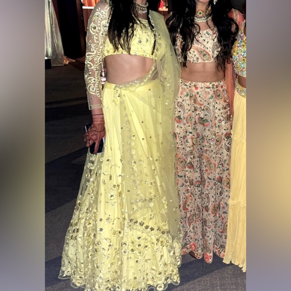 Astha narang Indian lehenga yellow